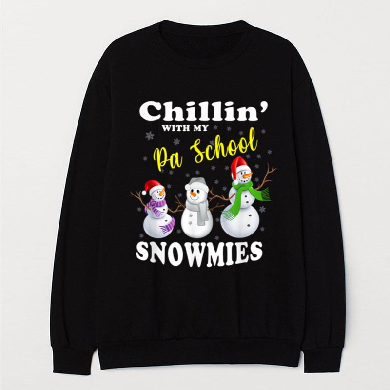 Christmas Teacher Cute Chillin With My Pa School Snowmies T-Shirt Unisex