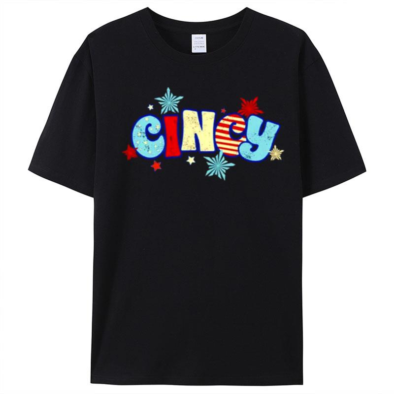 Cincy Star Burs T-Shirt Unisex