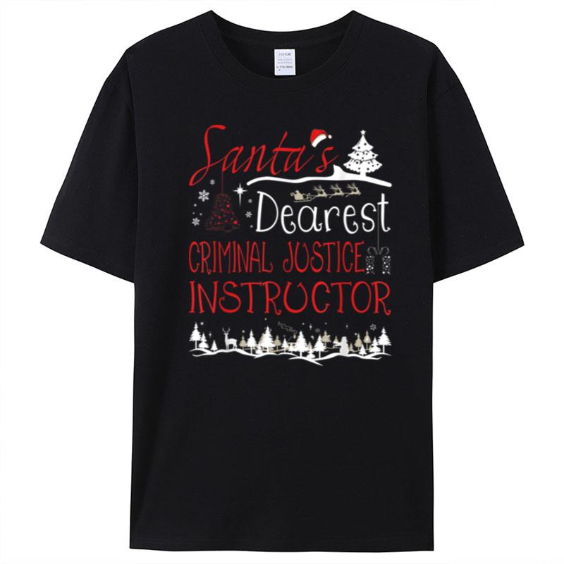 Criminal Justice Instructor Xmas Job Funny Christmas T-Shirt Unisex