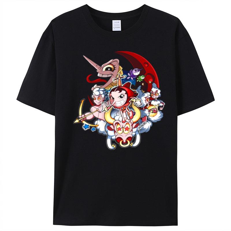 Cuphead Hilda Berg Cartoon Character T-Shirt Unisex