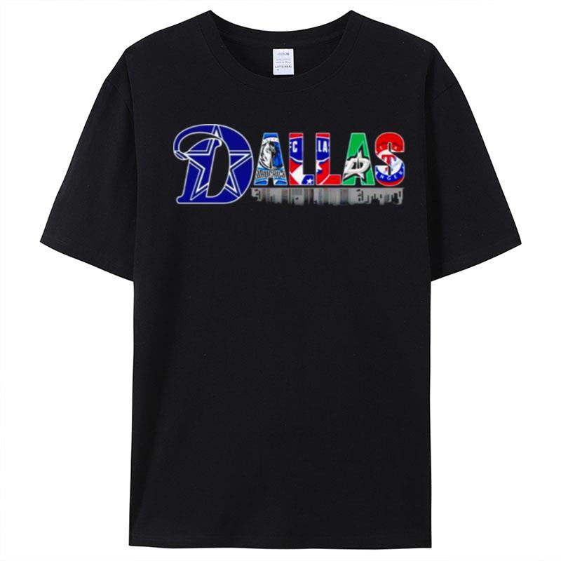 Dallas Sports Teams City Skyline T-Shirt Unisex