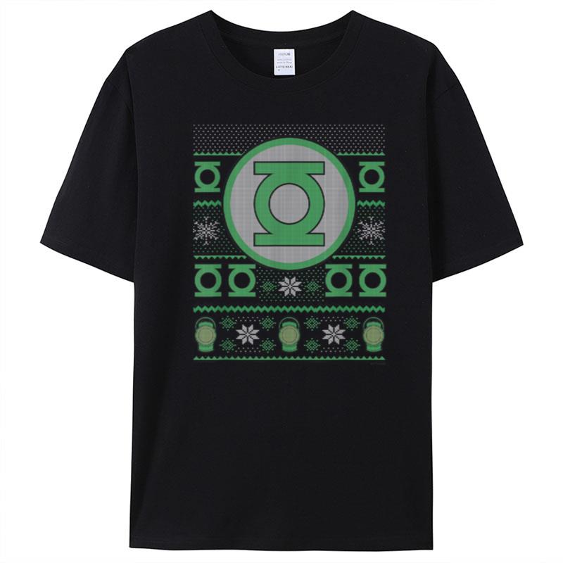 Dc Comics Christmas Green Lantern Logo Ugly Sweater T-Shirt Unisex