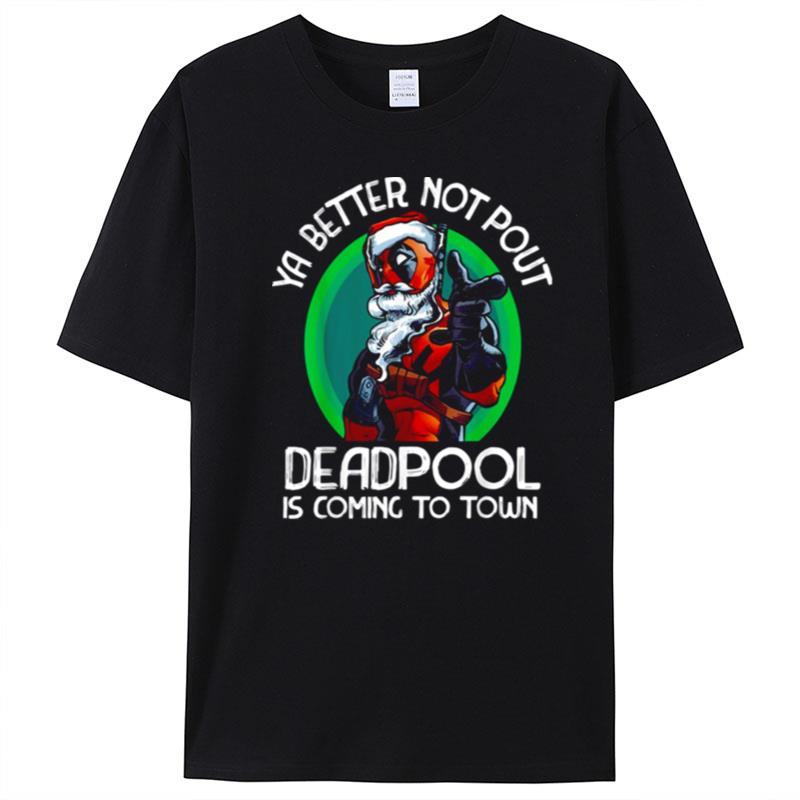 Deadpool Is Coming To Town Christmas T-Shirt Unisex