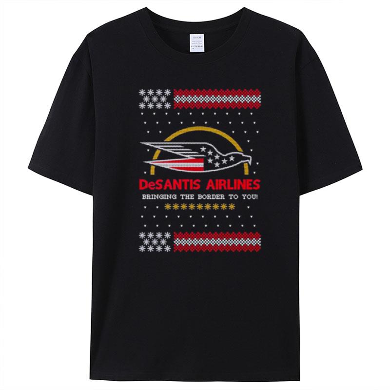 Desantis Airlines Tacky Ugly Christmas T-Shirt Unisex