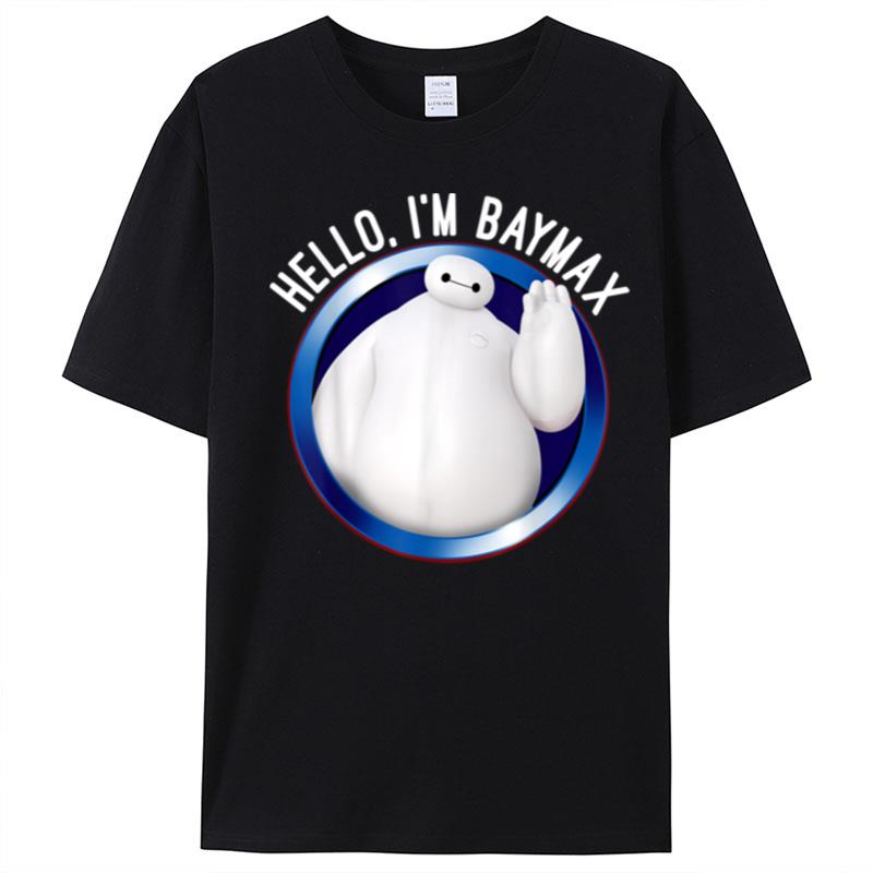 Disney Big Hero 6 Baymax Wave Hello Circle Graphic T-Shirt Unisex