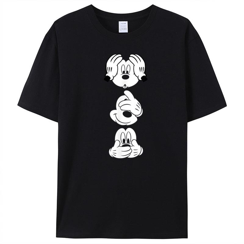 Disney Mickey Mouses Three Faces T-Shirt Unisex