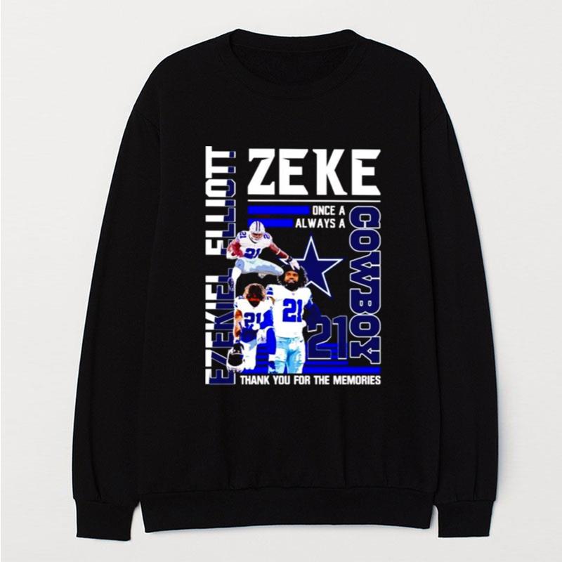 Ezekiel Elliott Zeke Cowboy Thank You For The Memories T-Shirt Unisex