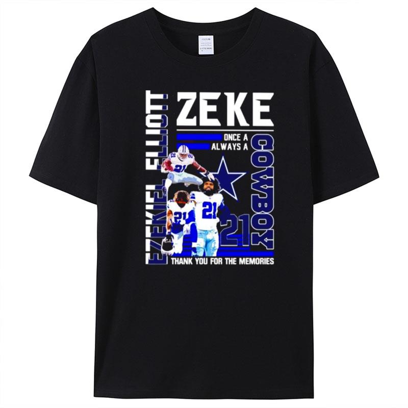 Ezekiel Elliott Zeke Cowboy Thank You For The Memories T-Shirt Unisex