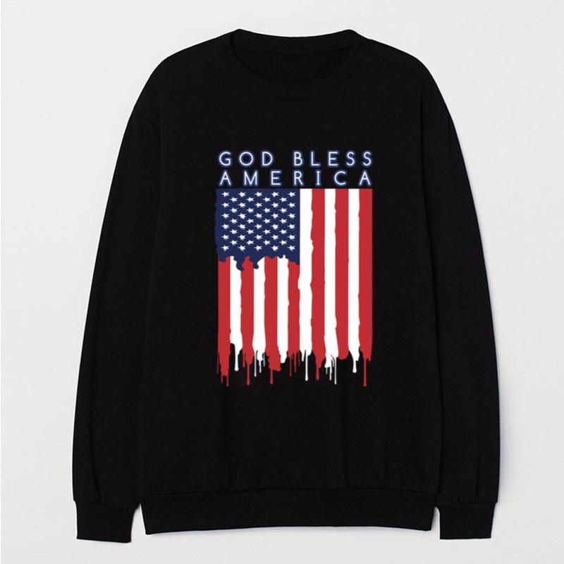 God Bless America Usa American Flag T-Shirt Unisex