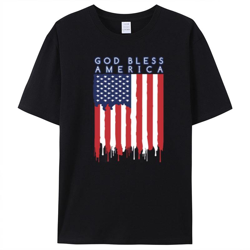 God Bless America Usa American Flag T-Shirt Unisex