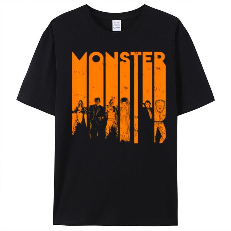 Halloween Creature Monster Letter Group Shot T-Shirt Unisex