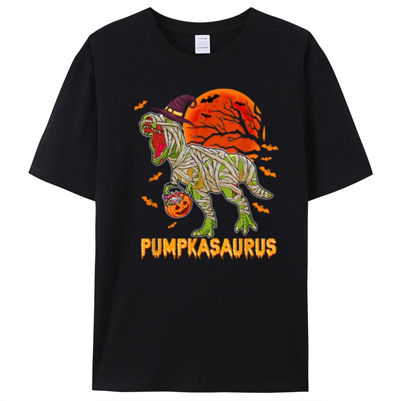 Halloween For Boys Kids Pumpkasaurus Dinosaur Pumpkin T-Shirt Unisex