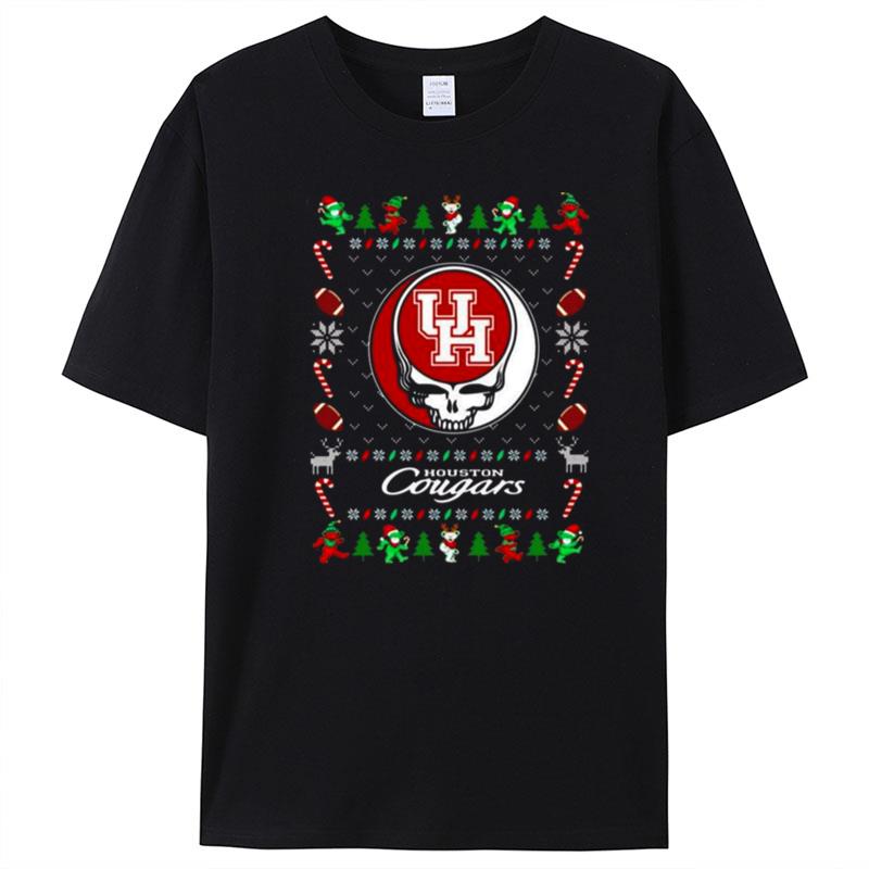 Houston Cougars Grateful Dead Ugly Christmas T-Shirt Unisex