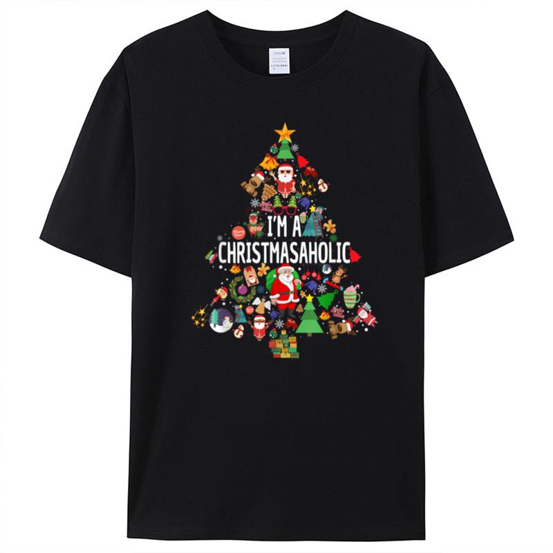 I Am A Christmasaholic Tree Christmas Ornaments Xmas Lovers T-Shirt Unisex