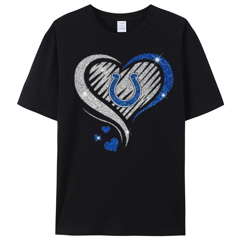 Indianapolis Colts Football Heart Diamond T-Shirt Unisex