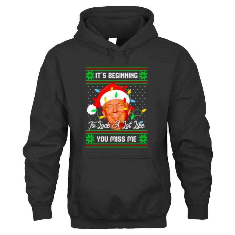 It's Beginning To Look A Lot Like You Miss Me Trump Ugly Christmas T-Shirt Unisex