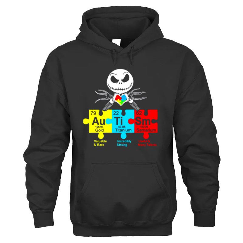 Jack Skellington Autism Periodic Table Halloween T-Shirt Unisex
