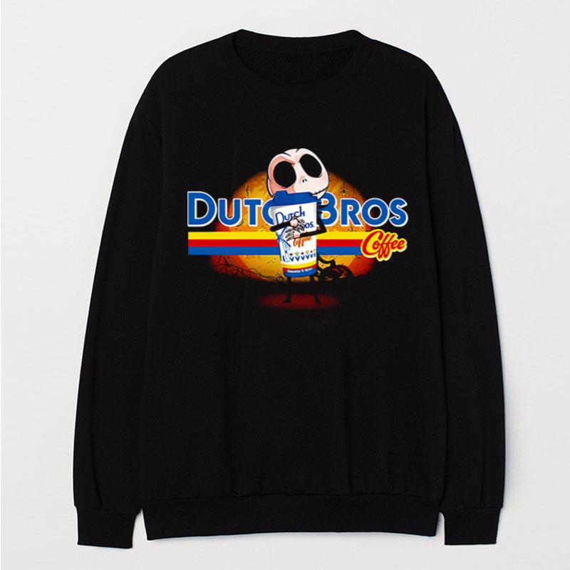 Jack Skellington Hug Dutch Bros Coffee Halloween T-Shirt Unisex