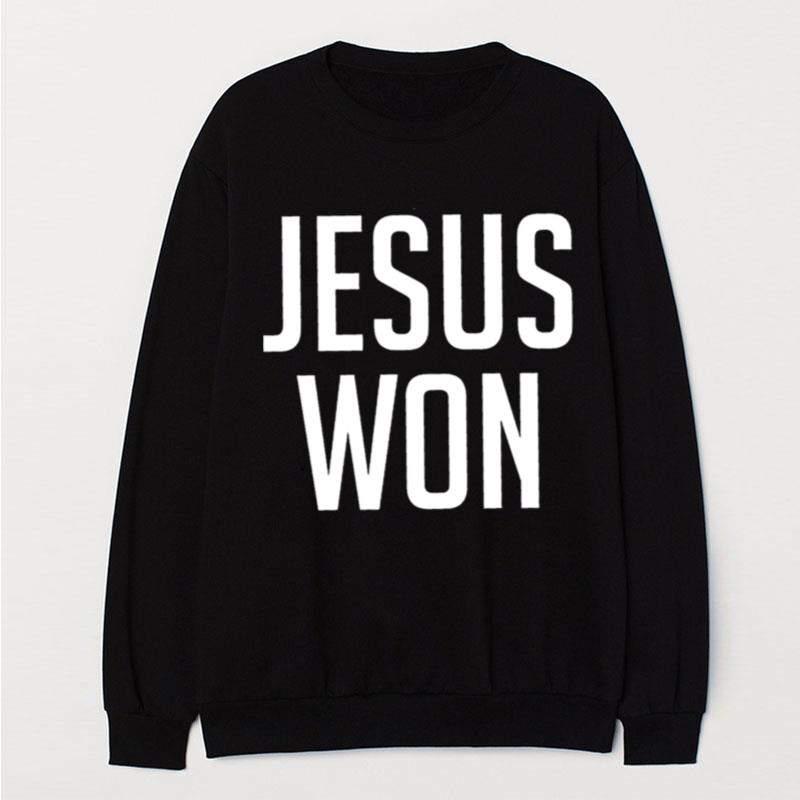 Jesus Won Christian White T-Shirt Unisex