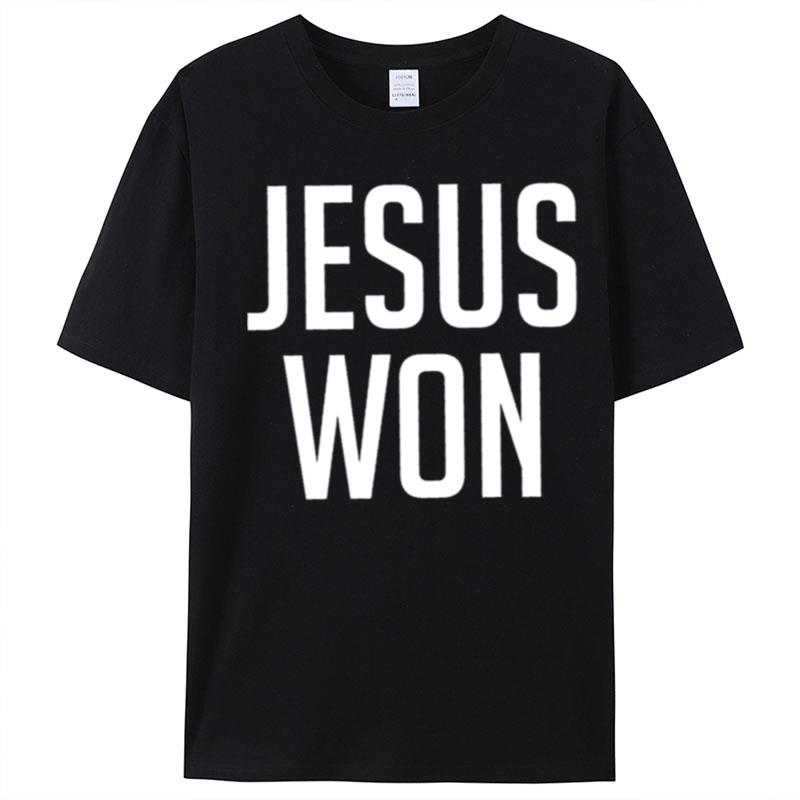 Jesus Won Christian White T-Shirt Unisex