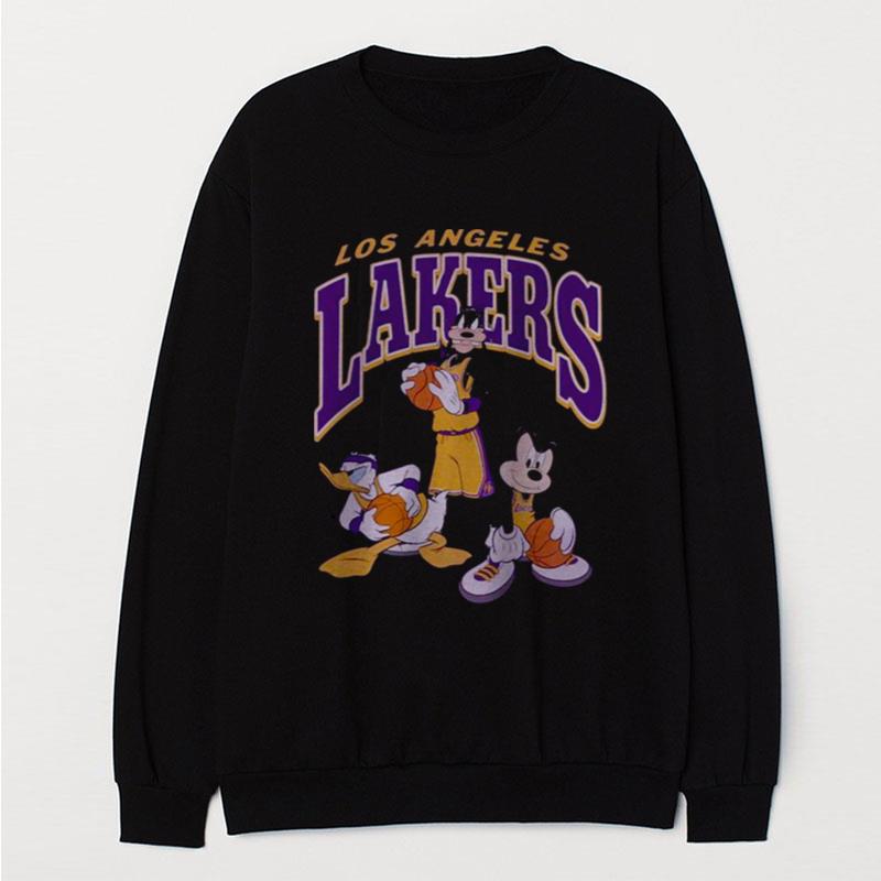 Junk Food Purple Los Angeles Lakers Disney Mickey Squad T-Shirt Unisex