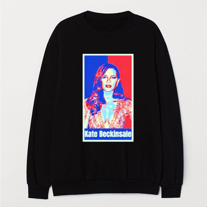 Kate Beckinsale Vintage Retro Portrait T-Shirt Unisex