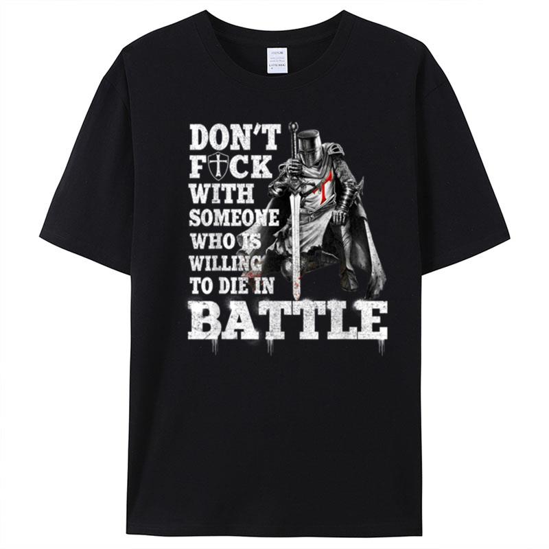 Knight Templar Christian Warrior Of Christ On The Battle T-Shirt Unisex