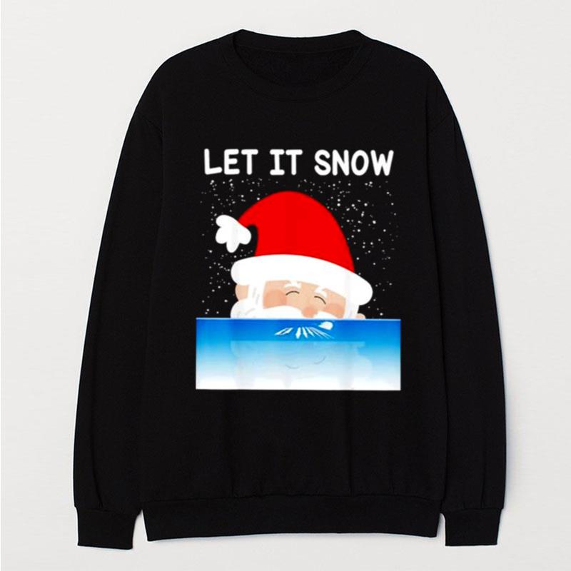 Let It Snow Cocaine Santa Christmas T-Shirt Unisex