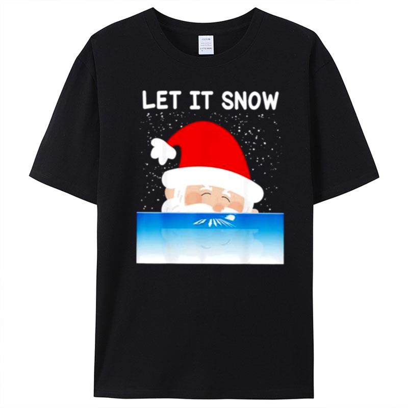 Let It Snow Cocaine Santa Christmas T-Shirt Unisex