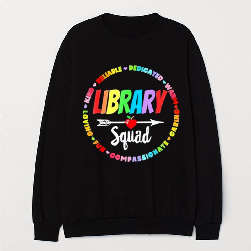 Library Squad School Librarian Life Book Nerd Crew T-Shirt Unisex