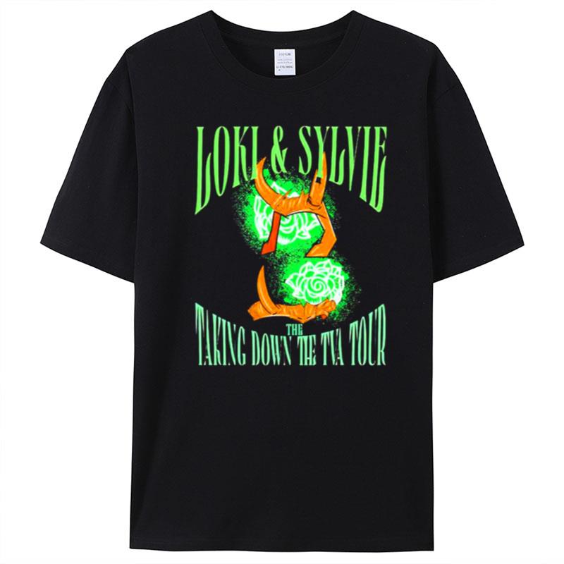 Loki & Sylvie The Taking Down Tie Tva Tour T-Shirt Unisex