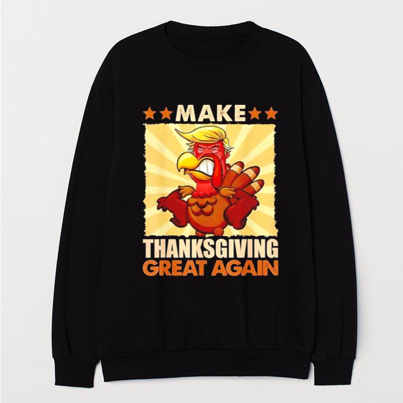 Make Thanksgiving Great Again Trump Turkey 2024 T-Shirt Unisex