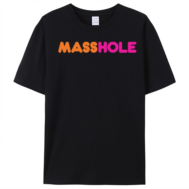 Masshole Dunkin&X27; Parody Sticker T-Shirt Unisex