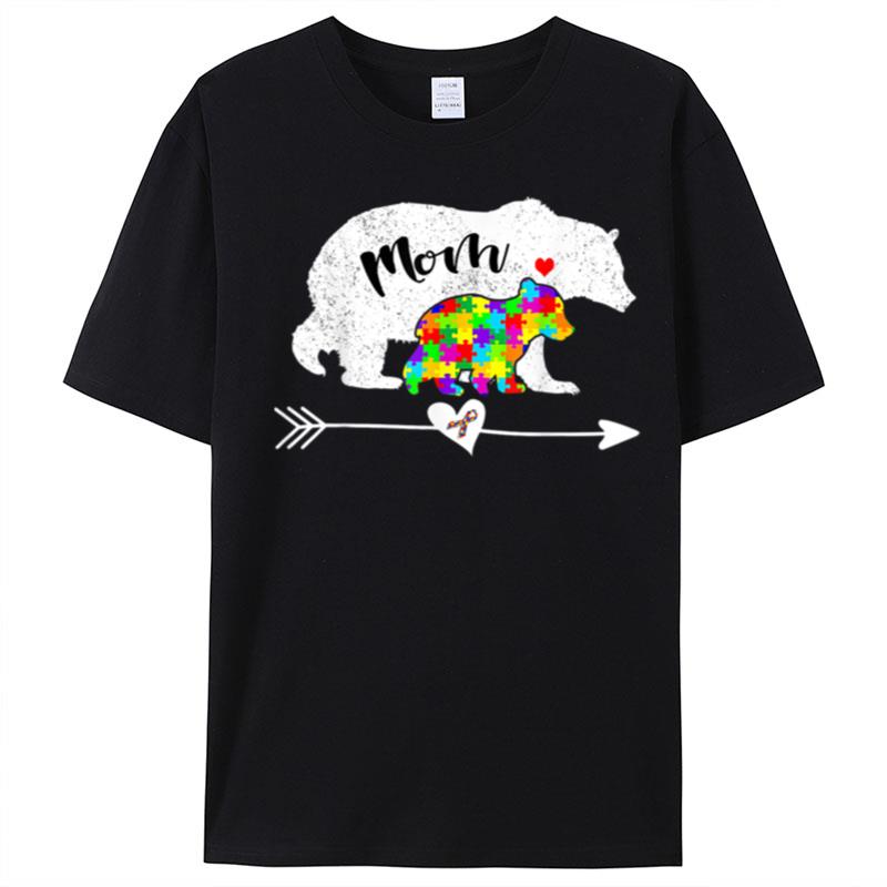 Mom Bear Autistic Autism Awareness Mothers Day T-Shirt Unisex