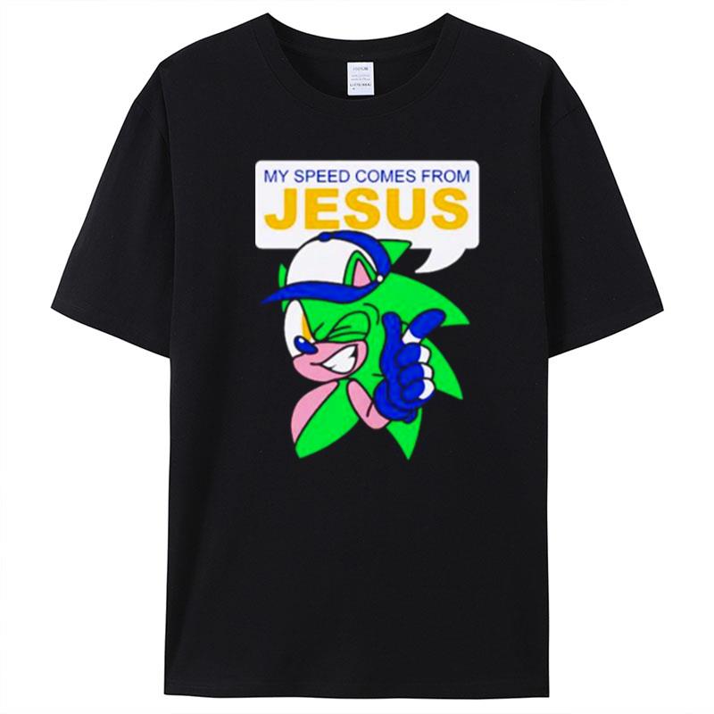 My Speed Comes From Jesus Trevor The Hedgehog T-Shirt Unisex