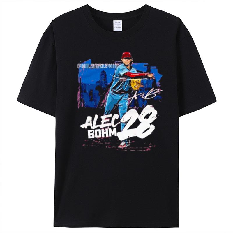 Number 28 Player Philadelphia Phillies Alec Bohm 28 Signature T-Shirt Unisex