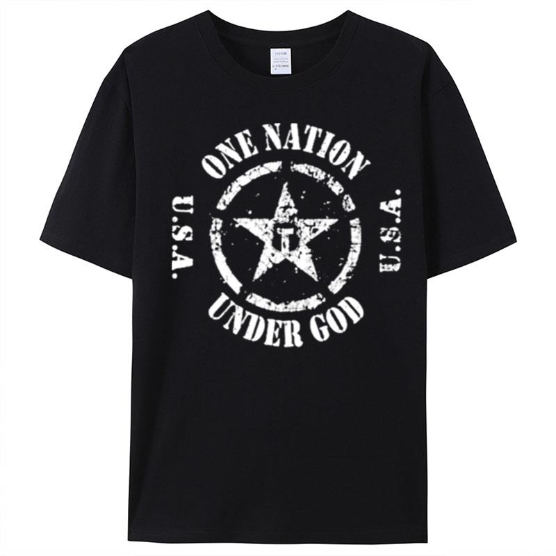 One Nation Under God Circle Star T-Shirt Unisex