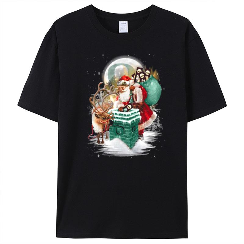 Oregon Ducks Football Merry Christmas Santa Claus Gift Oregon Ducks T-Shirt Unisex