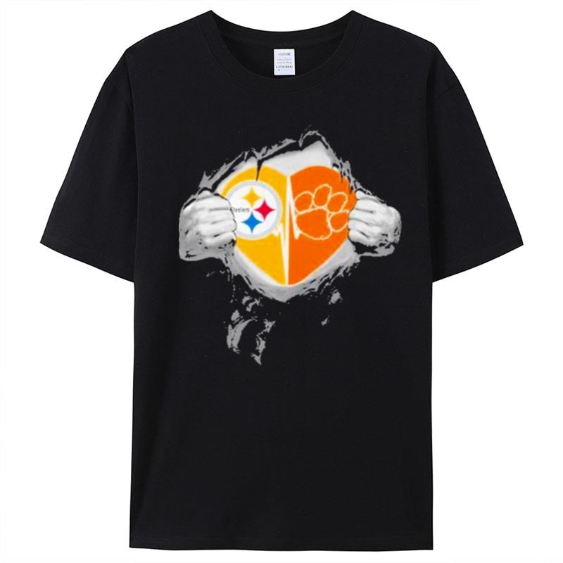 Original Pittsburgh Steelers Clemson Cleveland Tigers In My Heartbea T-Shirt Unisex