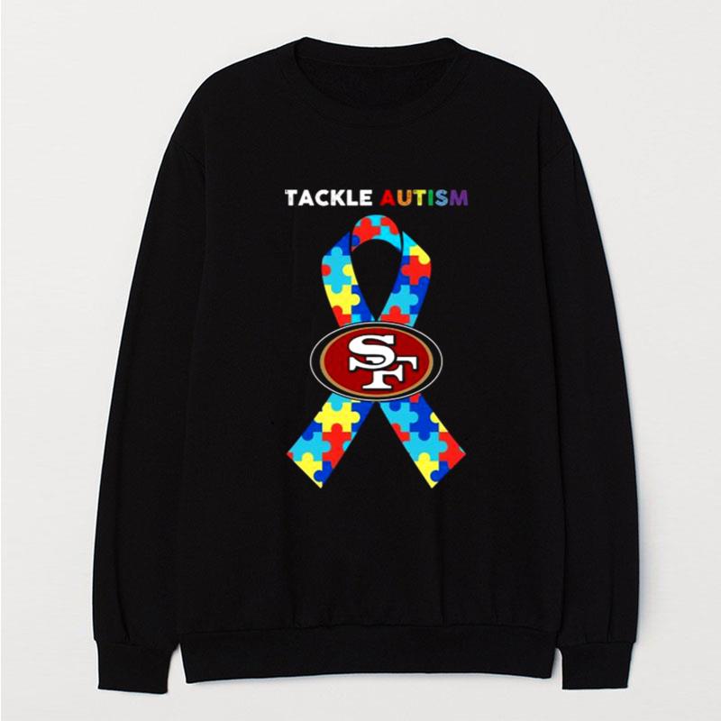 Original San Francisco 49Ers Tackle Autism Awareness Sweat T-Shirt Unisex