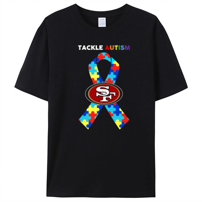 Original San Francisco 49Ers Tackle Autism Awareness Sweat T-Shirt Unisex