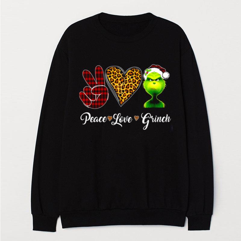 Peace Love Grinch Christmas Grinch T-Shirt Unisex