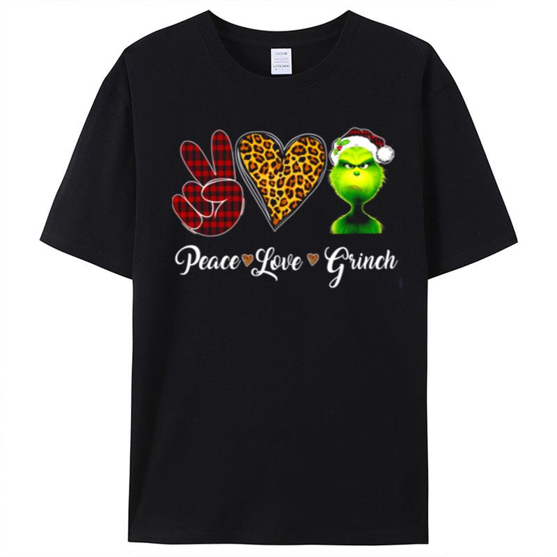 Peace Love Grinch Christmas Grinch T-Shirt Unisex