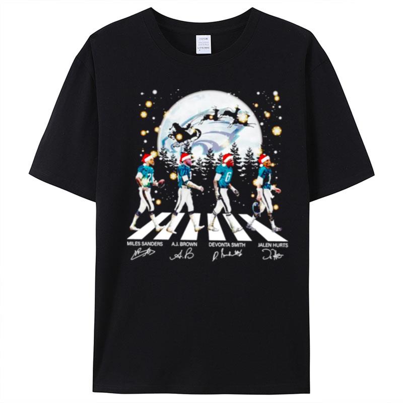 Philadelphia Eagles Abbey Road Christmas Signatures T-Shirt Unisex