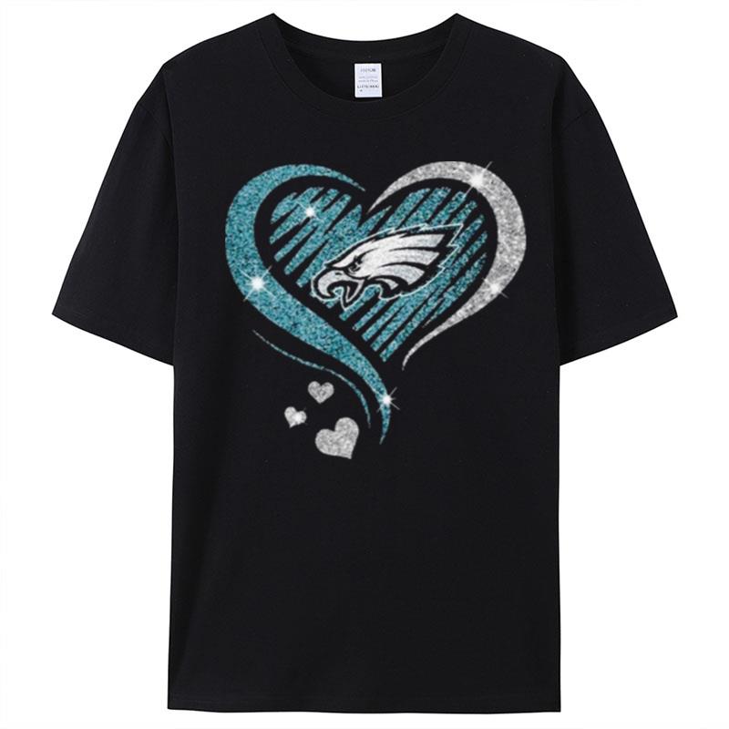 Philadelphia Eagles Football Heart Diamond T-Shirt Unisex
