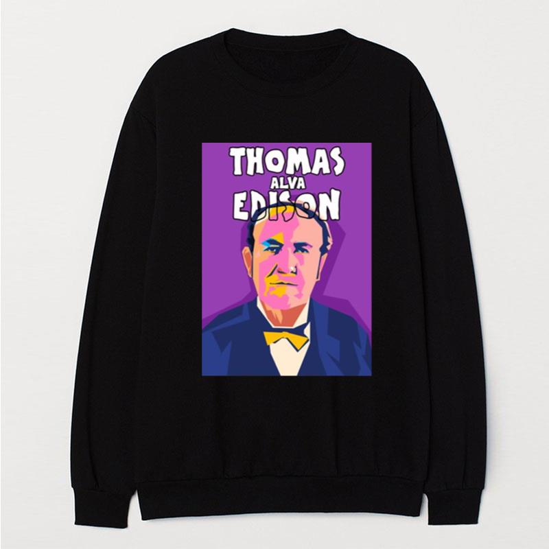 Pop Art Style Thomas Alva Edison T-Shirt Unisex