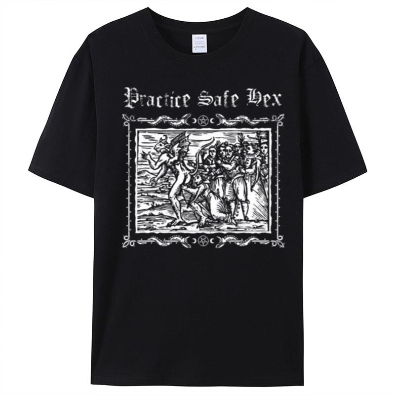 Practice Safe Hex Vintage Woodcu T-Shirt Unisex