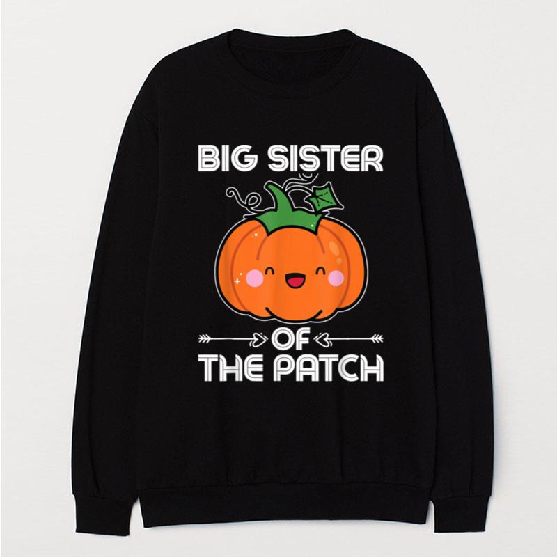 Pumpkin Big Sister Of The Patch Halloween Costume T-Shirt Unisex