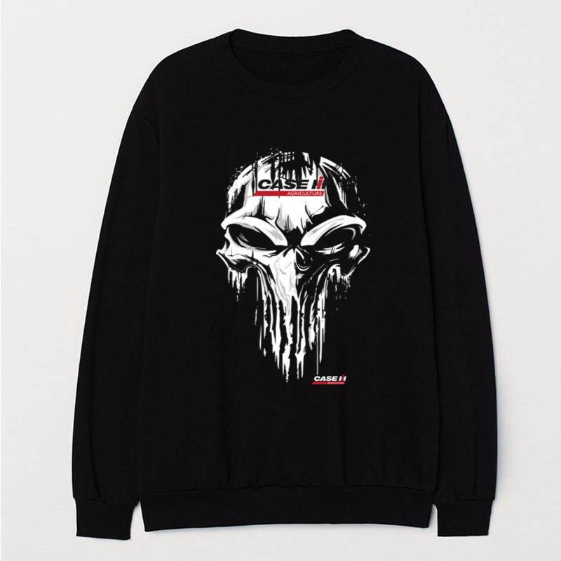 Punisher Skull With Case Ih Car Logo T-Shirt Unisex