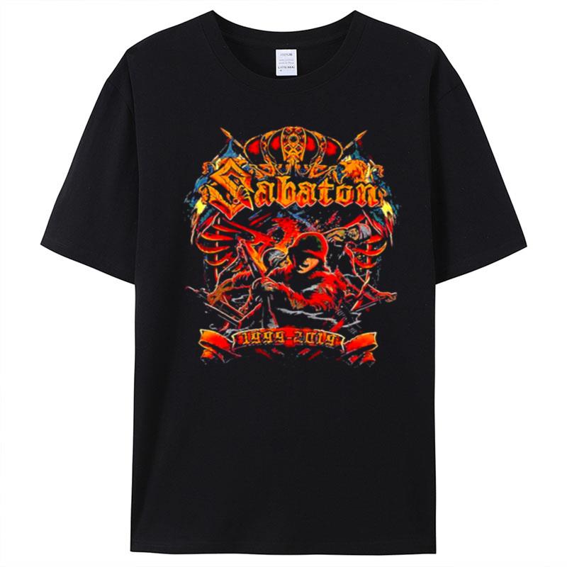 Red Illustration Rock Sabaton Rock Band T-Shirt Unisex